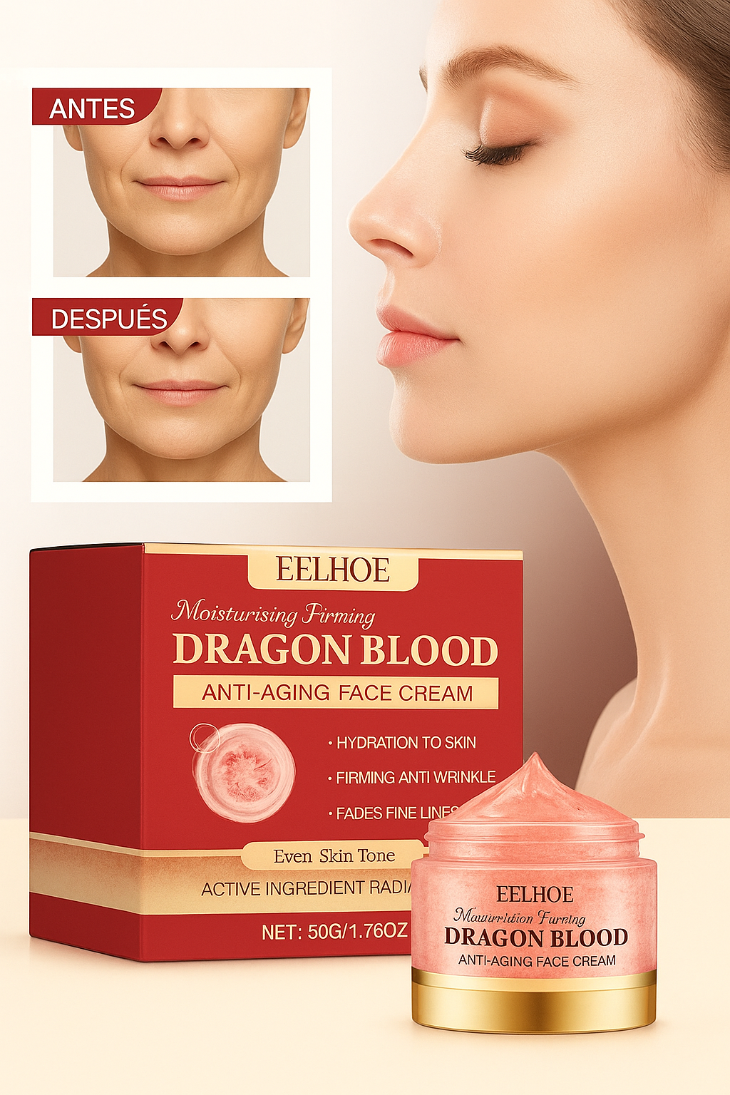 Crema Hidratante Antienvejecimiento con Retinol Dragon Blood™